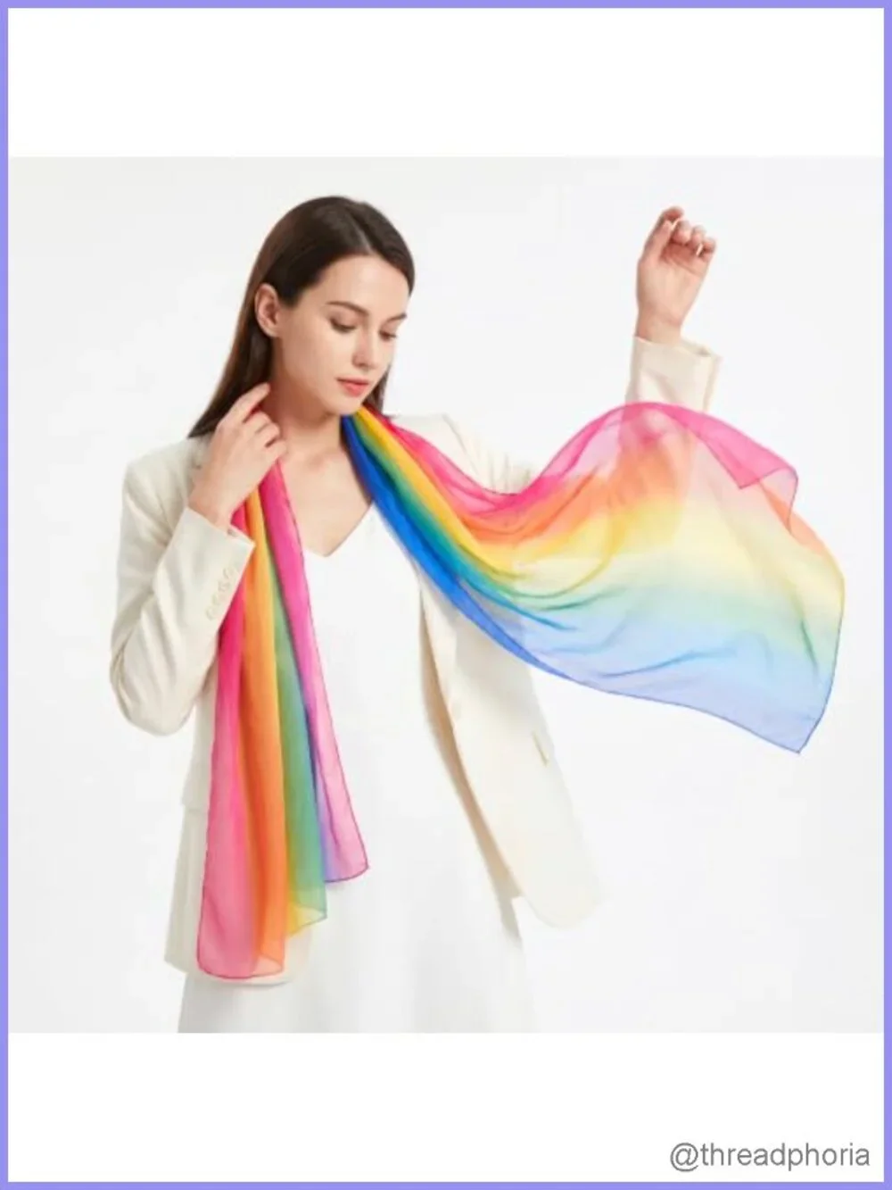 Soft Chiffon Lightweight Sheer Wrap Elegant Shawl Scarf